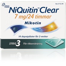 NiQuitin Clear Depotplåster 7 mg/24 timmar 14 st